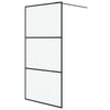 Vidaxl Walk-In Shower Mall 100x195 CM Matte ESG Glass Negro