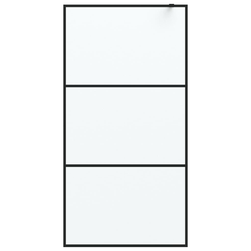 Vidaxl Walk-In Shower Mall 100x195 CM Matte ESG Glass Negro