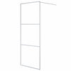 Vidaxl Walk-in Shower Mall 80x195 cm de vidrio transparente de vidrio de plata