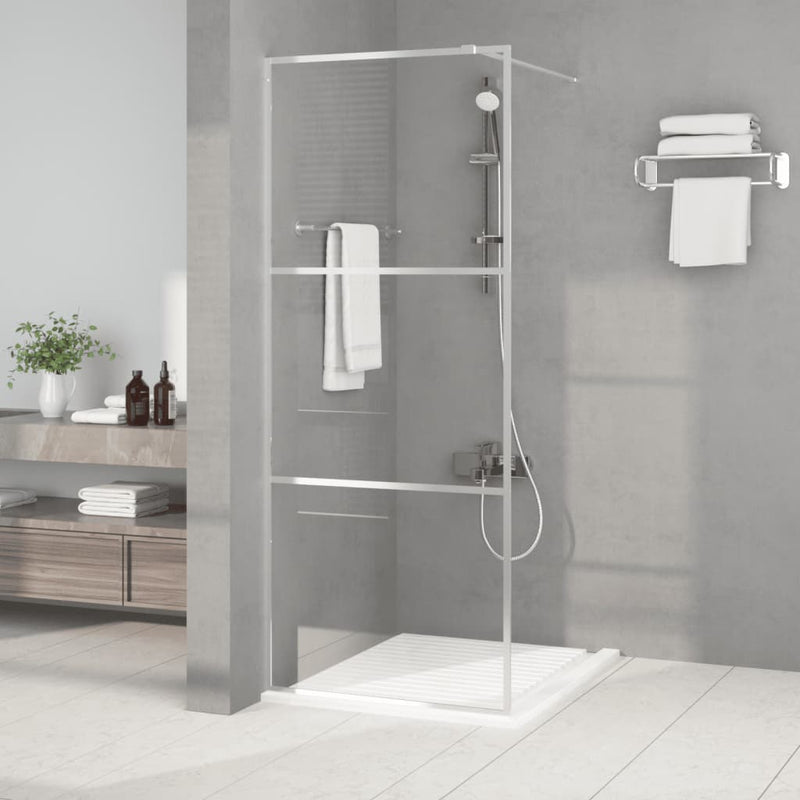 Vidaxl Walk-in Shower Mall 80x195 cm de vidrio transparente de vidrio de plata