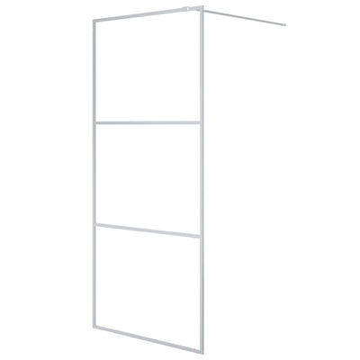 VIDAXL Walk-In Show-In Wall 90x195 cm Transparent ESG Glass Colorato d'argento