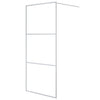 Vidaxl inloopdouchewand 90x195 cm transparant esg-glas zilverkleurig