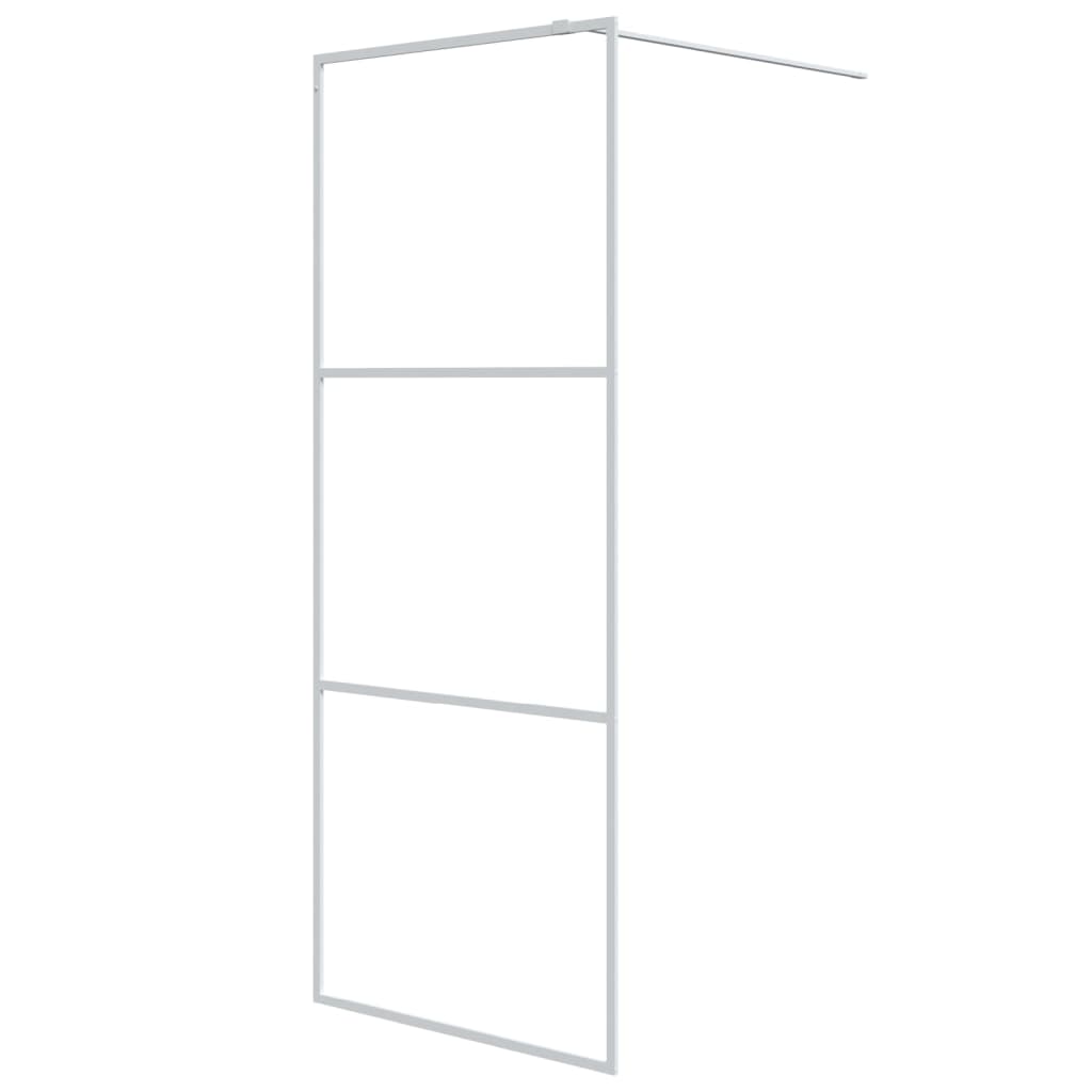 Vidaxl Walk-In Shower Wall 80x195 cm ESG Glass bianco