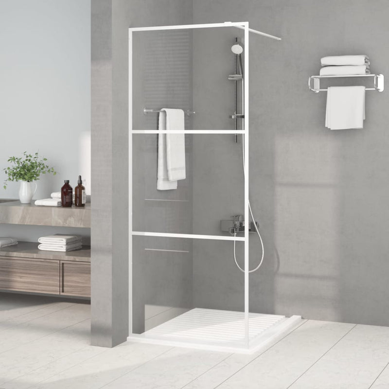 Vidaxl Walk-In Shower Wall 80x195 cm ESG Glass bianco