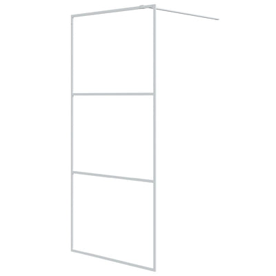 Vidaxl Walk-In Shower Wall 90x195 cm Transparent ESG Glass White