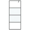 Vidaxl Walk-In Shower Mall 80x195 cm Halfmat ESG Glass Negro