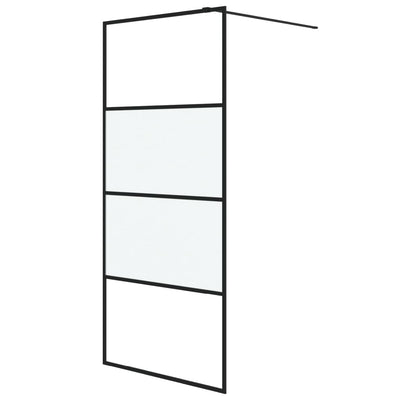 Vidaxl Walk-In Show-In Wall 90x195 cm Mezzo Mat ESG Black