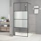 Vidaxl Walk-In Show-In Wall 90x195 cm Mezzo Mat ESG Black