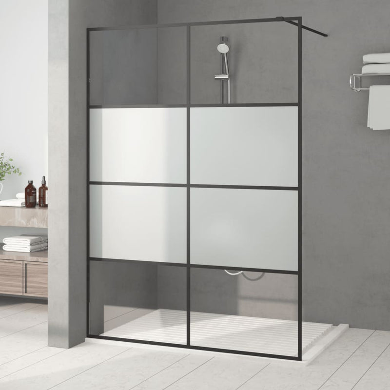 Muro de ducha Vidaxl 140x195 cm de vidrio ESG de medias