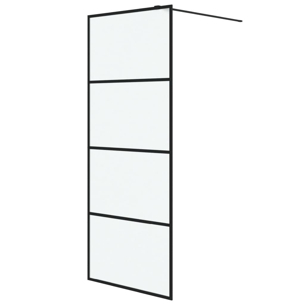 Vidaxl Walk-In Shower Mall 80x195 CM Mat ESG Glass Negro