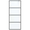 Vidaxl inloopdouchewand 80x195 cm mat esg-glas zwart