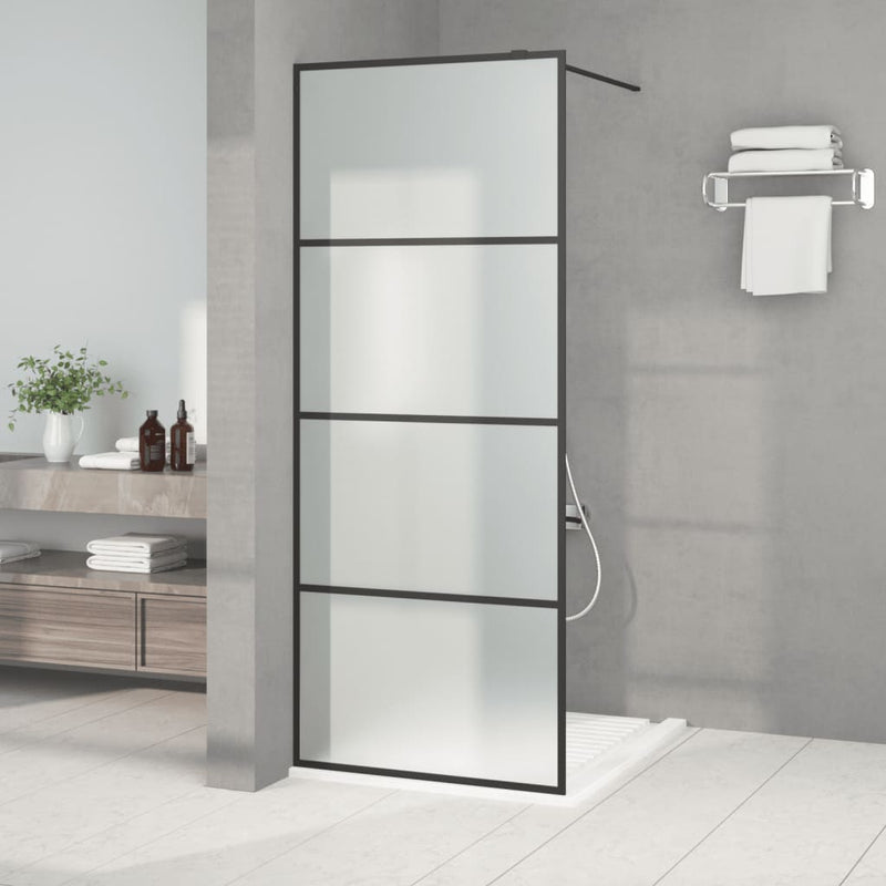 Vidaxl Walk-In Shower Mall 80x195 CM Mat ESG Glass Negro