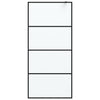 Vidaxl inloopdouchewand 90x195 cm mat esg-glas zwart