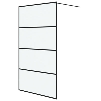 Vidaxl Walk-In Show-In Wall 115x195 cm tappetino ESG nero