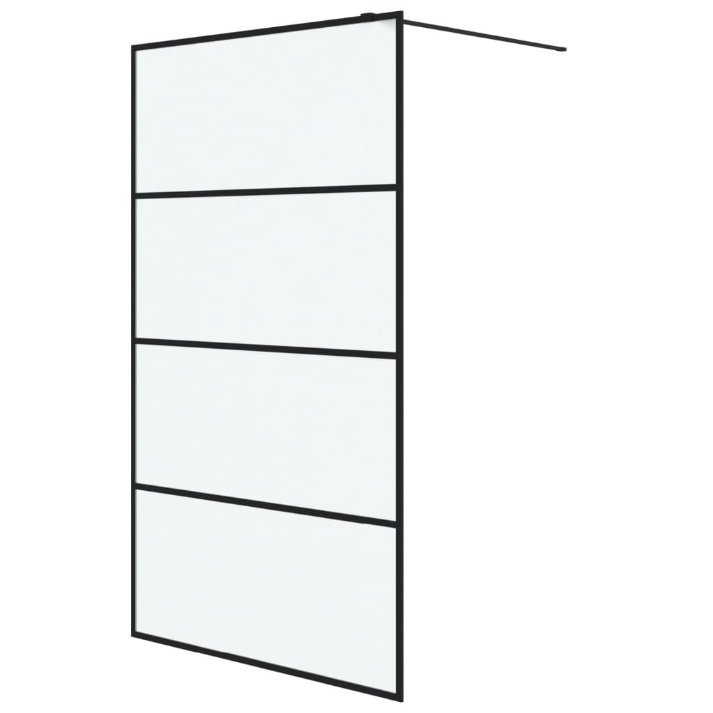Muro de ducha Vidaxl 115x195 CM Mat ESG Glass Negro