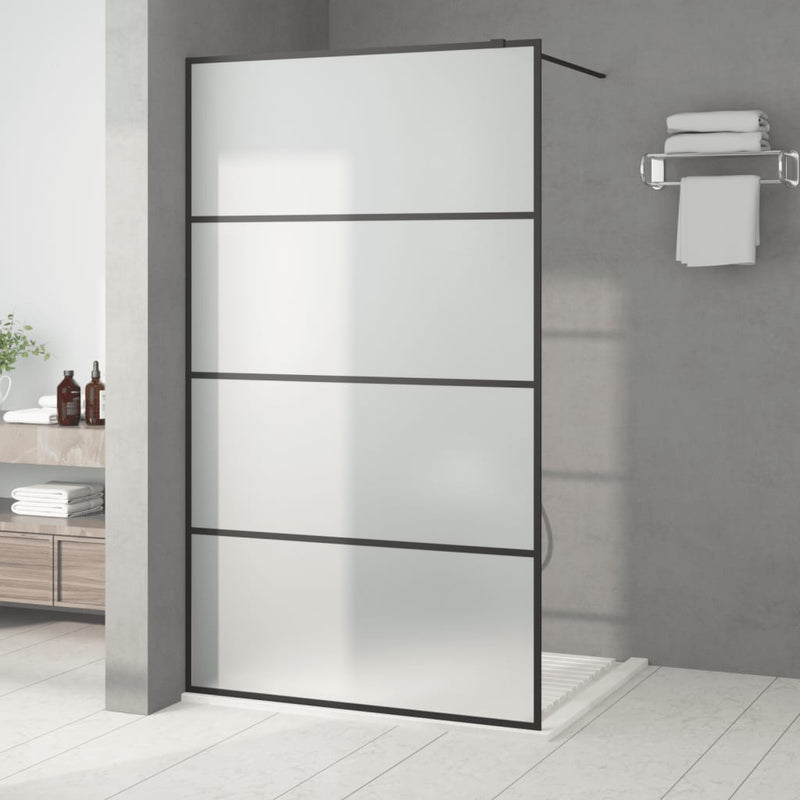 Muro de ducha Vidaxl 115x195 CM Mat ESG Glass Negro