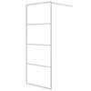 Vidaxl Walk-in Shower Mall 80x195 cm de vidrio transparente de vidrio de plata