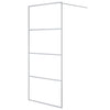 Vidaxl Walk-In Shower Mall 90x195 cm de vidrio transparente de vidrio de plata