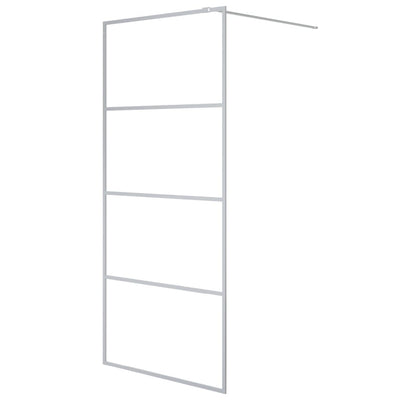VIDAXL Walk-In Show-In Wall 90x195 cm Transparent ESG Glass Colorato d'argento