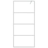 Vidaxl Walk-In Shower Mall 90x195 cm de vidrio transparente de vidrio de plata