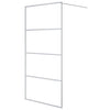 Vidaxl Walk-In Shower Mall 100x195 cm de vidrio transparente de vidrio de plata