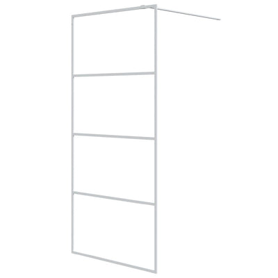 Vidaxl Walk-In Shower Wall 90x195 cm Transparent ESG Glass White