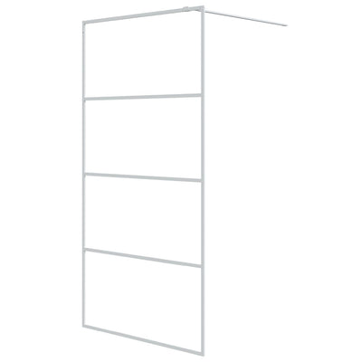 Vidaxl inloopdouchewand 100x195 cm transparant esg-glas wit