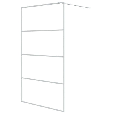VidaXL Inloopdouchewand 115x195 cm transparant ESG-glas wit