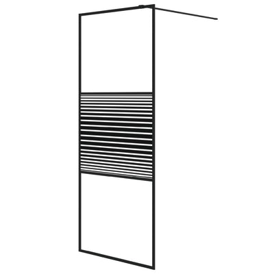 Vidaxl Walk-in Shower Wall 80x195 cm ESG Glass black