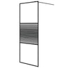 Vidaxl Walk-In Shower Mall 80x195 cm de vidrio ESG transparente negro