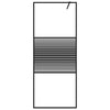 Vidaxl Walk-In Shower Mall 80x195 cm de vidrio ESG transparente negro