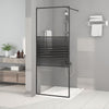 Vidaxl Walk-In Shower Mall 80x195 cm de vidrio ESG transparente negro