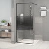 Vidaxl Walk-In Shower Mall 90x195 cm de vidrio ESG transparente negro