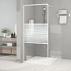 Vidaxl Walk-In Shower Mall 90x195 cm de vidrio ESG transparente blanco