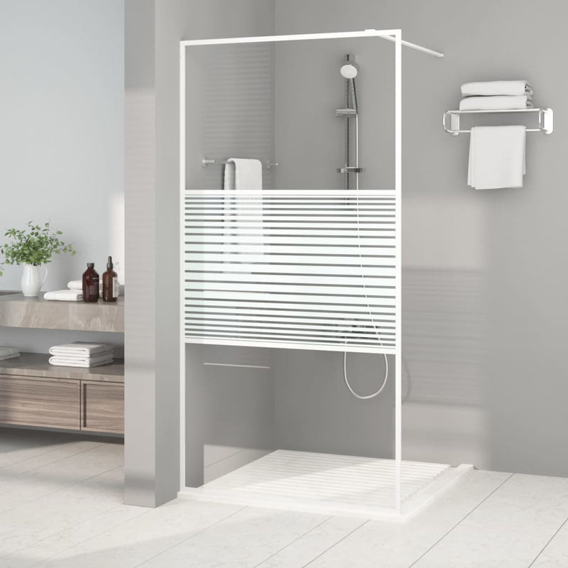 Vidaxl Walk-In Shower Mall 100x195 cm de vidrio ESG transparente blanco