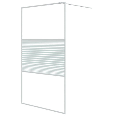 VidaXL Inloopdouchewand 115x195 cm transparant ESG-glas wit