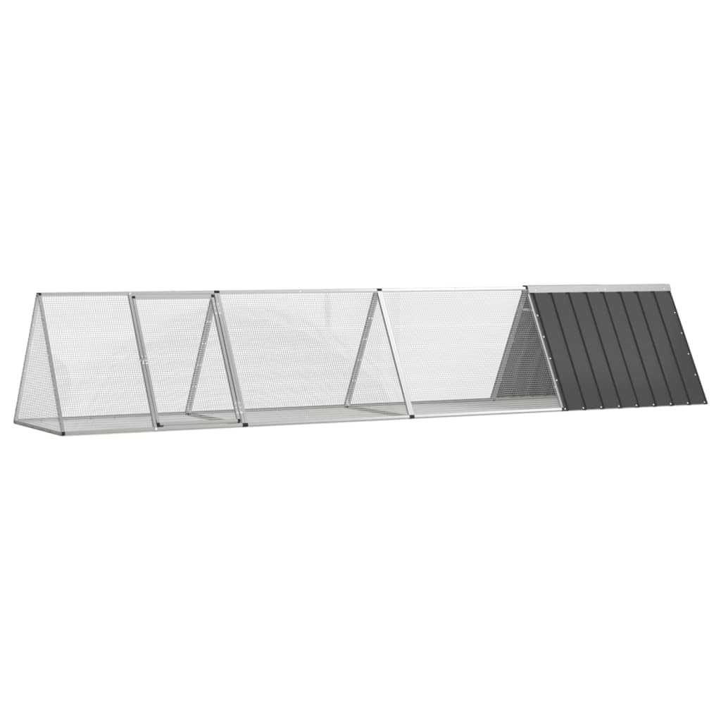 Conejera vidaxxl 403,5x80,5x71 cm acero galvanizado antracita