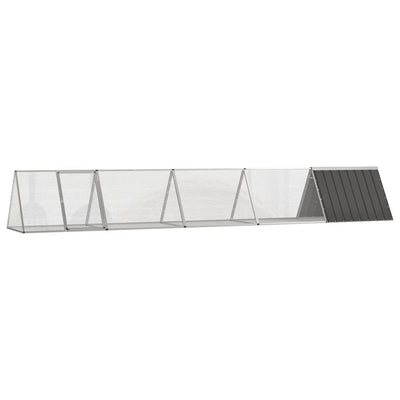 Vidaxl konijnenhok 504,5x80,5x71 cm gegalvaniseerd staal antraciet