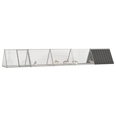 Vidaxl konijnenhok 504,5x80,5x71 cm gegalvaniseerd staal antraciet