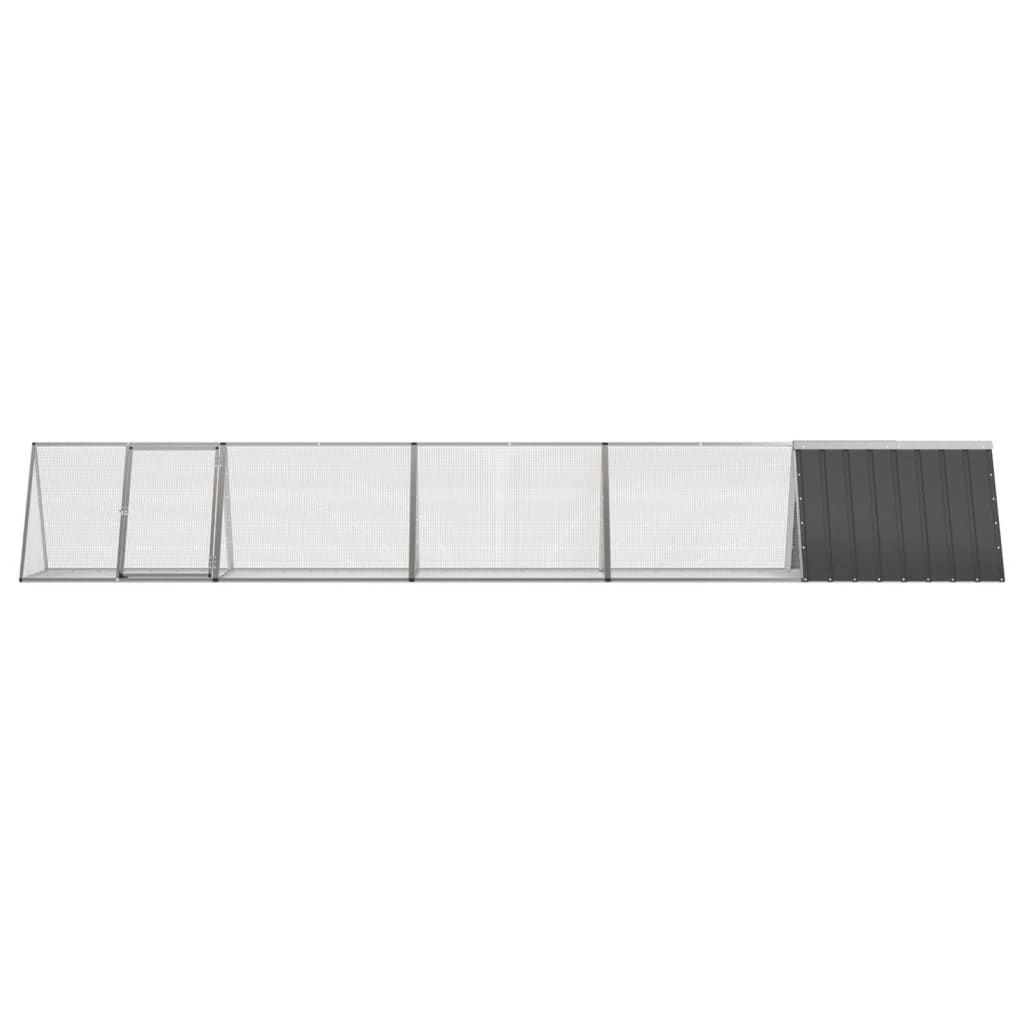 Conigliera Vidaxxl 504,5x80,5x71 cm in acciaio zincato antracite