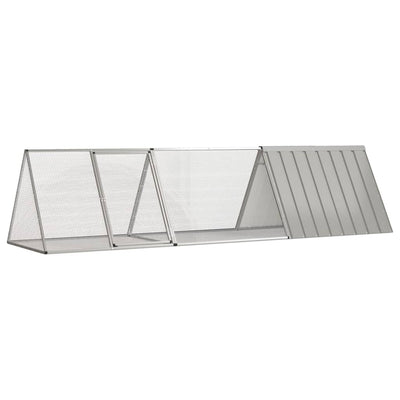 Vidaxx jaula para conejos gris 302,5x80,5x71 cm acero galvanizado