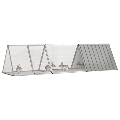 Vidaxx jaula para conejos gris 302,5x80,5x71 cm acero galvanizado