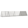 Conejera vidaxxl 403,5x80,5x71 cm acero galvanizado gris