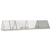 Conejera vidaxxl 403,5x80,5x71 cm acero galvanizado gris