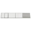 Conejera vidaxxl 403,5x80,5x71 cm acero galvanizado gris