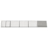 Vidaxl konijnenhok 504,5x80,5x71 cm gegalvaniseerd staal grijs