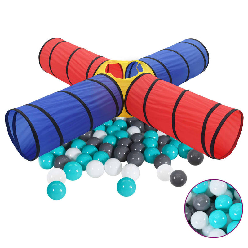 Túnel de juego infantil de Vidaxl con 250 bolas de multicolor