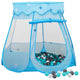 Tenda da gioco per bambini Vidaxl con 250 palline 102x102x82 cm blu