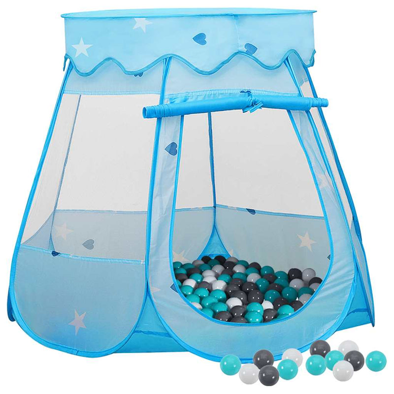 Vidaxl Tienda de juego para niños con 250 bolas 102x102x82 cm azul