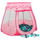 Vidaxl Children's Play Corte con 250 bolas 102x102x82 cm rosa